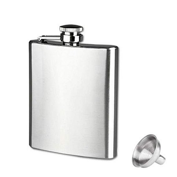 Mini petaca portátil 4 5 6 7 8 9 10 Frasco de botella de alcohol de licor de cadera de acero inoxidable de 18 oz con embudo de tapa sidaley JJ14595-08B