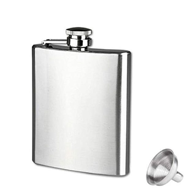 Mini petaca portátil 4 5 6 7 8 9 10 Frasco de botella de alcohol de licor de cadera de acero inoxidable de 18 oz con embudo de tapa sidaley JJ14595-08B