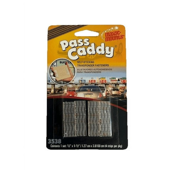 Pass Caddy Transponder Fasteners Clear Self-Sticking