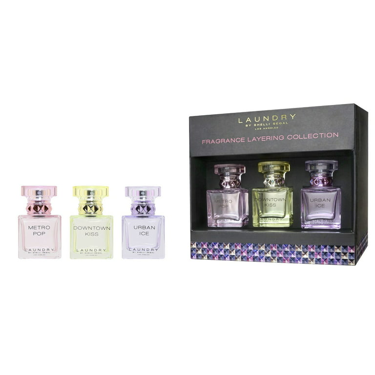 LAUNDRY BY SHELLI SEGAL VARIETY by Shelli Segal 3 PIECE LAYERING COLLECTION  WITH URBAN ICE & DOWNTOWN KISS & METRO POP AND ALL ARE EDT SPRAY 1 OZ