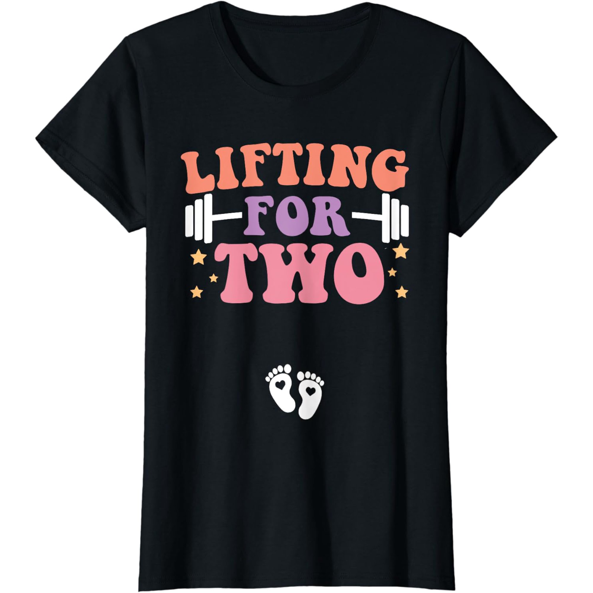 Lifting For Two Pregnancy Gym Workout Expecting Mom T-Shirt Size S-5XL