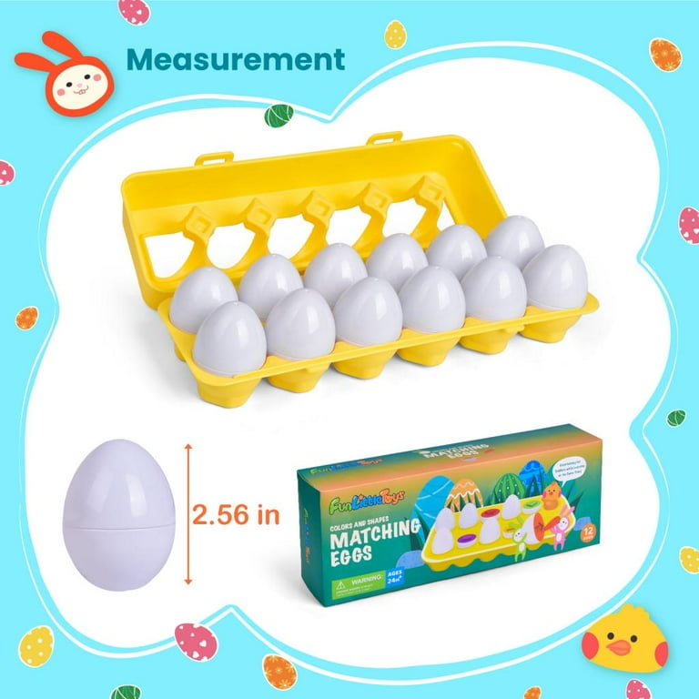Fun Little Toys Easter Matching Eggs Color Shape Educational Egg