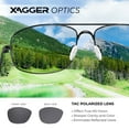 thumbnail image 3 of Xagger Polarized Oval Aviator Sunglasses for Men Pilot Metal Frame Driving Fishing Golf UV400 Sun Glasses, 3 of 6