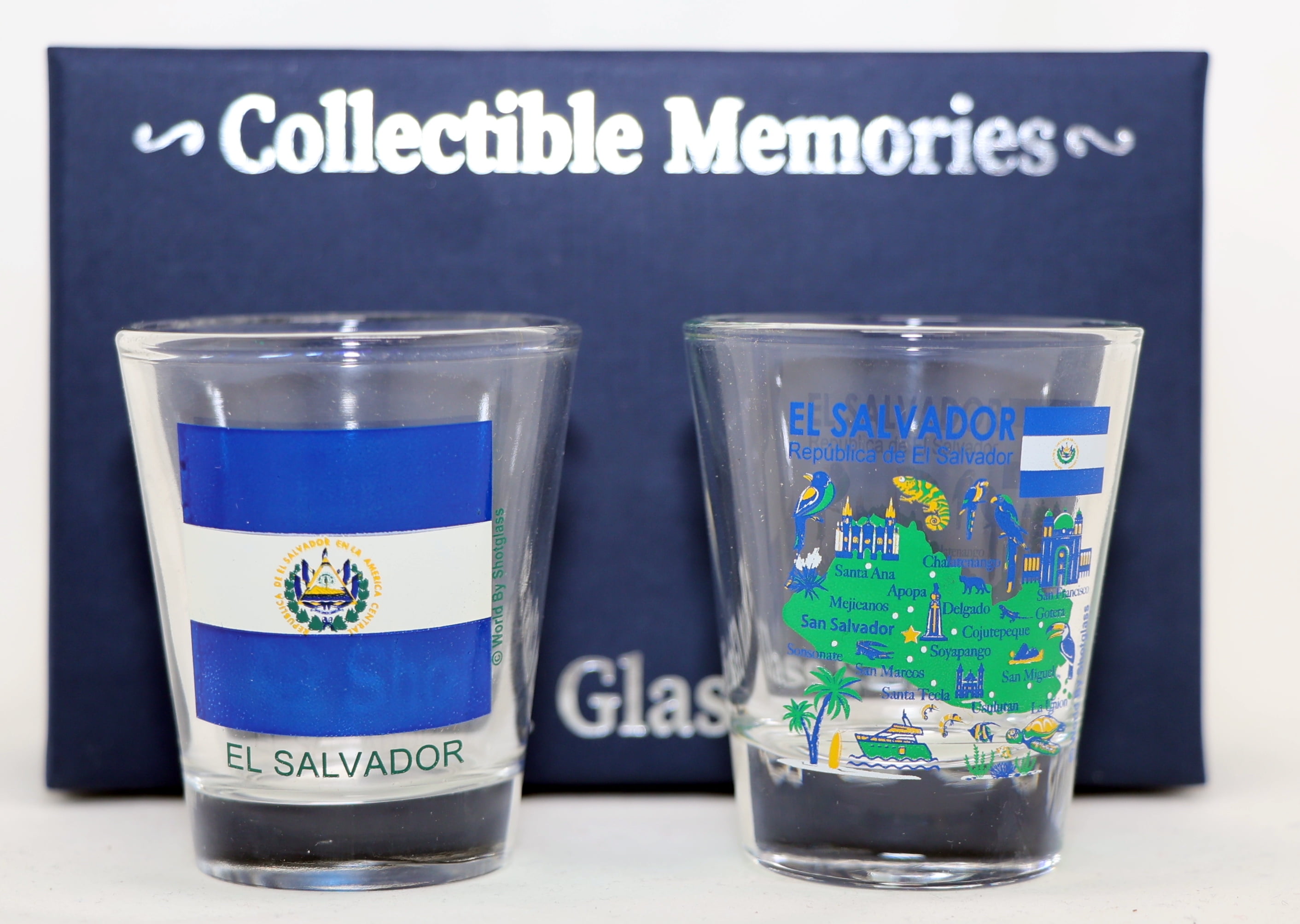 R And R Imports Bali Indonesia Souvenir - Juego De 4 Vasos Con Base Cuadrada De 2 Onzas