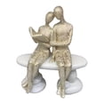 thumbnail image 1 of Estatua de pareja de lectura, figura decorativa para el hogar, escultura artística de resina estética para oficina Beige, 1 of 9
