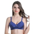 thumbnail image 4 of BIMEI Mastectomy Bra with Molded Foam Cups,T Shirt Bra for Women, Everyday Pocketed Seamless Wire Free Bra, Smoothing for No-Show Lines,Blue,38A, 4 of 8