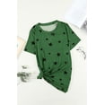 thumbnail image 4 of T-shirt Col Rond Imprimé Étoile Verte pour Femmes, 4 of 11