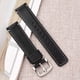 thumbnail image 4 of Compatible con Huawei, Samsung, correa Amazfit, correa de cuero de 18 mm, 20 mm, 22 mm, correa de reloj de liberación rápida, cierre negro + plateado, 4 of 5