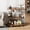 Black paint + retro color, variant on PYY Modern 3-Tier Gold Bar Cart with Black Marble Panel – Mobile Serving Cart with Wine Rack & Glass Holder, Storage Shelves for Kitchen, Dining, Living Room – Gold paint + black marble panel