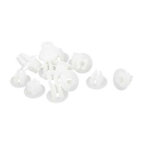 16Pcs White Plastic Rivets Retainer Clip 4mm x 10mm x 18mm for Car Bumper