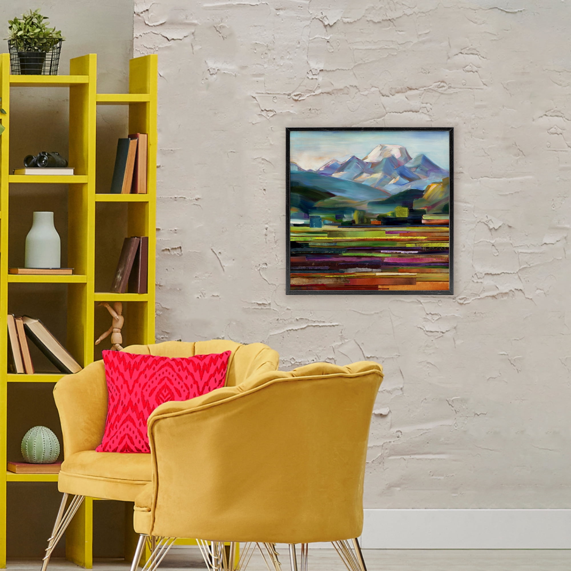 Stupell Industries Nature's Layers Mountain Scene Black Framed Giclee Art, design by Borcherding