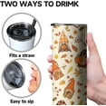 thumbnail image 3 of Fall GnomeTumbler 20 oz Pumpkin Insulated Stainless Travel Coffee Cup Hello Fall Mug Autumn Leaves Cups Gnomies Fall Gift for Thanksgiving Christmas, 3 of 6