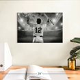 thumbnail image 3 of Elephant Stock Baseball Player Wall Art - Horizontal Canvas Wall Art - Living Room Wall Decor - Sports Canvas - Gray And White Decor - 12" x 8", 3 of 8