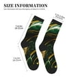 thumbnail image 3 of Bingfone Compression Socks for Women and Men Long Socks for Running Athletic Cycling Nurse- Green Marble, 3 of 7
