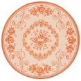 thumbnail image 2 of Safavieh Courtyard Elena Oriental Indoor/Outdoor Area Rug, Natural/Terracotta, 5'3" x 5'3" Round, 2 of 8