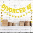 thumbnail image 4 of Miangastore 2pcs DIVORCED Divorced Party Decorative Glittery Banners (Golden), 4 of 8