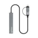 thumbnail image 4 of Hub USB Manhattan Gris Espacial con 4 Puertos USB 3.2 Gen 1 y Conector Adaptable USB-A a USB-C, 4 of 6