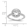 thumbnail image 4 of White Sterling Silver Ring Band with Stones Round (4 Prong) Cubic Zirconia CZ, 4 of 5