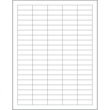 1.5 x 0.5 in. White Rectangle Laser Labels - Pack of 10000