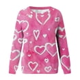 thumbnail image 4 of Brilliant 4th of July Tops for Women Valentine's Day Women's Casual Printed Thin Sweater Long Sleeve Round Neck Shirt/shirt Womens Summer Tops 2025 Clothes under $5.00, 4 of 5