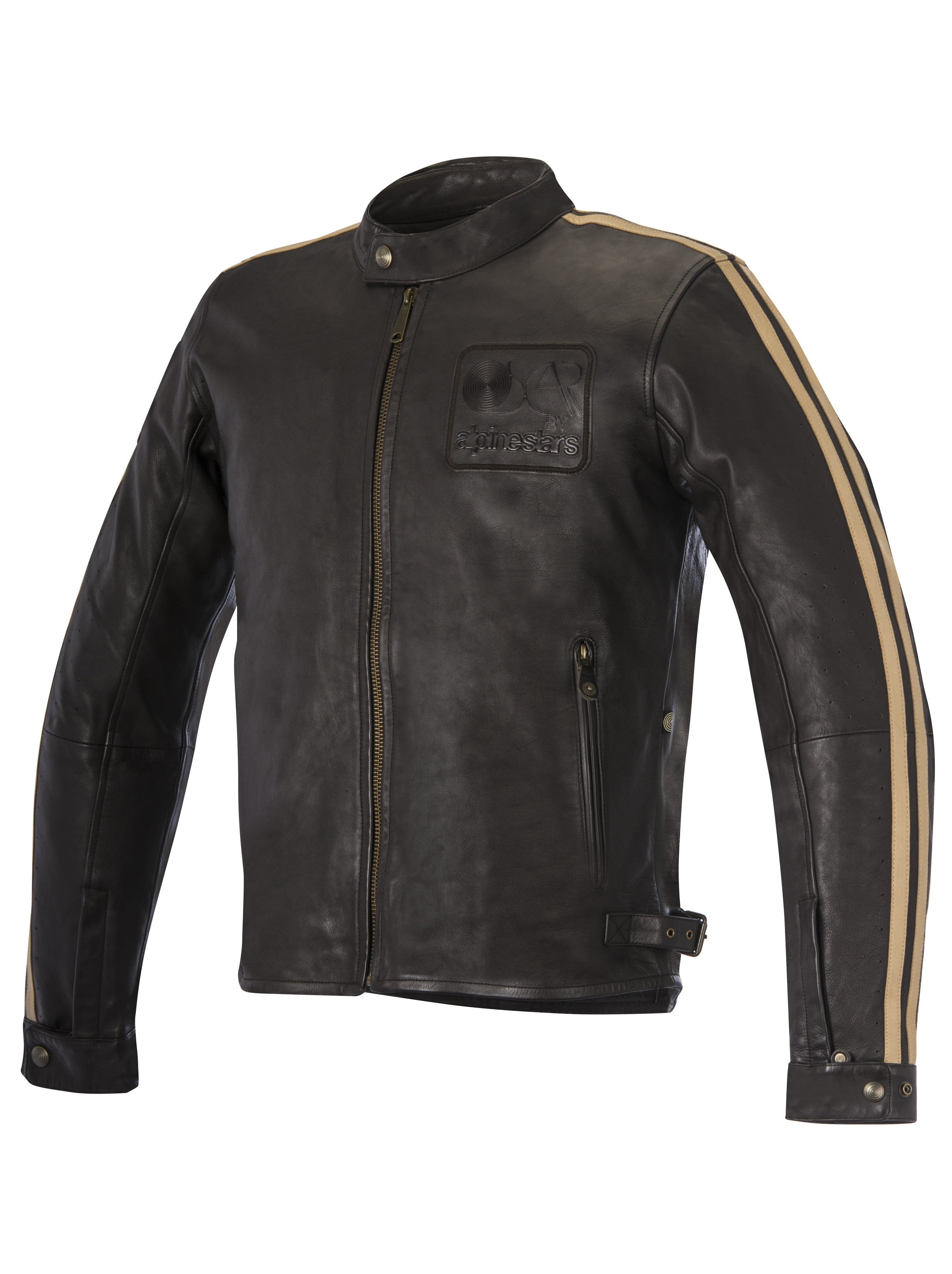 Alpinestars Charlie Mens Leather Motorcycle Jacket Brown