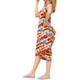 thumbnail image 3 of HAPPY BAY Women's Summer Wraps Swimwear Coverups Sarong Swim Cover ups Swimsuit Beachwear Skirt Bathing Suit Beach Cover-up Long Pareos for Women One Size Fire, Floral, 3 of 5