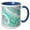 Blue/White, variant on 3drose, Image of Trendy Luxury Aqua Mint Quartz and Gray Gemstone Agate Geode, 15oz Mug