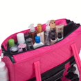 thumbnail image 5 of KIOTA Beauty Bag - Ideal for Bottles - Makeup Brush Storage Pocket and Outer Pockets - Quilted Finish Shoulder Bag Cosmetic Organizer - Bubblegum, 5 of 8