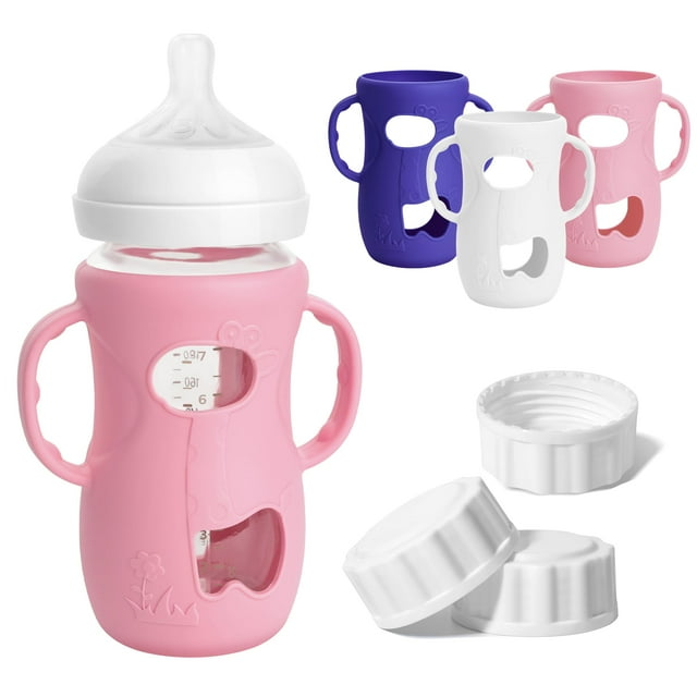 Paquete de 3 fundas de silicona Joxodak con tapas para Philips Avent de 8 oz