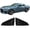 Matte Black, variant on Ikon Motorsports 2PCS Rear Side Window Louvers for 2024-2026 Ford Mustang S650 Coupe, ABS Gloss Black Quarter Scoop Sun Shade Cover VPR3Z-63280B10-B