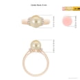 thumbnail image 3 of ANGARA Golden South Sea Cultured Pearl Collar Ring with Diamonds in 14K Rose Gold for Women | June Birthstone, Birthday, Anniversary, Jewelry Gift for Women | Pearl Ring, 3 of 8