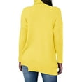 thumbnail image 2 of rrhss Women’s Turtle Neck Long Sleeve Warm Solid Color Casual Plain Pullover Sweater with Button, 2 of 5