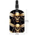 thumbnail image 6 of Square 2Pack PU Leather Skull Bee Cruise Luggage Tag with Privacy Cover and Name ID Tag for Travel Handbags Backpacks Luggage Tags, 6 of 6
