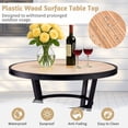 thumbnail image 3 of Ktaxon 39" Patio Bistro Table, Round Bar Table with Wooden-Like Tabletop & Metal Frame, Pub Table for Dining Indoor Outdoor Pool, 3 of 8