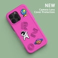 thumbnail image 5 of Dteck Soft Silicone Case for iPhone 14, with Removable Cute Cartoon Charms Protective Phone Cover for Boys Girls, Shockproof DIY Case for iPhone 14,Rose, 5 of 6