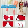 thumbnail image 3 of 14 Pcs Heart Shaped Sunglasses for Beach Party Rainbow Glass Birthday Black, 3 of 6