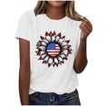 thumbnail image 5 of QUNYINEY Short Sleeve Women's T-Shirts Casual Independence Day Crew Neck Tops Loose Summer Pullover Women's Tops, 5 of 5