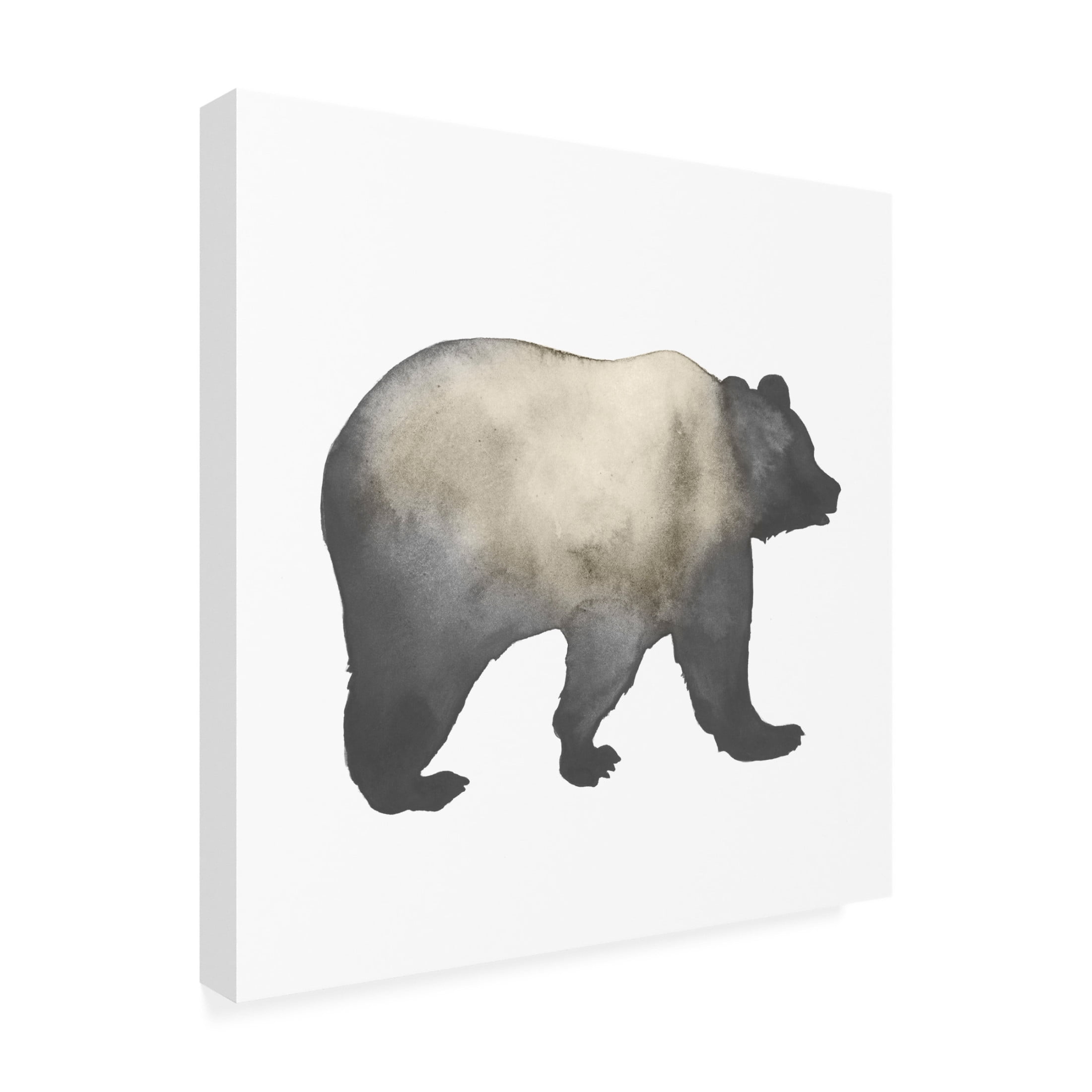 Canvas Wall Art - Grace Popp 'Sepia Animal Silhouette I' Wall Art for Living Room, Bedroom, or Office Décor by Trademark Fine Art - 18 x 18 Inches