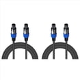 thumbnail image 1 of 2X Speakon Cable 6ft Profesional 18Guage Macho A Macho Cable de Audio con Twist Lock para DJ Altavoz y Amplificador, 1 of 7