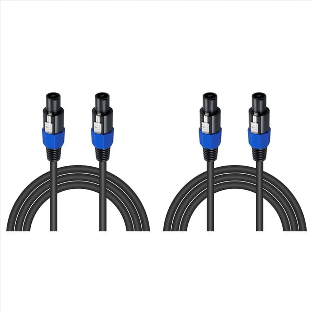 2X Speakon Cable 6ft Profesional 18Guage Macho A Macho Cable de Audio con Twist Lock para DJ Altavoz y Amplificador