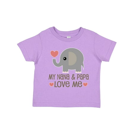 

Inktastic My Nana and Papa Love Me Gift Toddler Boy or Toddler Girl T-Shirt