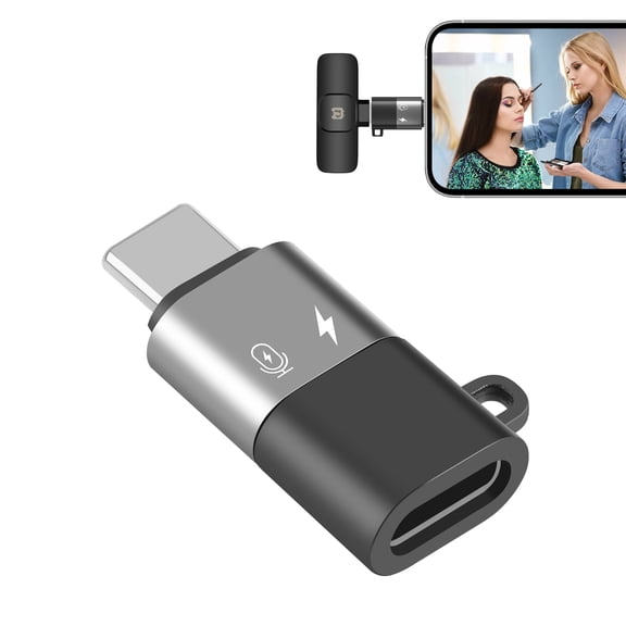 QKOO 8 Pin to USB-C / Type-C OTG Adapter (Black)