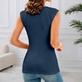 thumbnail image 5 of Bibifish Womens T Shirt Crew Neck Cap Sleeve Slim Fit Tops Soft Breathable Casual Summer Tees, 5 of 6