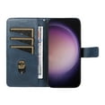 thumbnail image 4 of Allytechgroup Flip Wallet Case for Samsung Galaxy S22 Ultra, Built-in Credit Card Slot RFID Blocking PU Leather Stand Case Shockproof Full Body Protective Cover for Women Men, Blue, 4 of 8