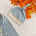 thumbnail image 4 of Kaprioy Baby Boy Romper Newborn Baby Boy Fall Outfit Romper Jumpsuit Bodysuit Infant Clothes Letter Long Sleeve Crew Neck Winter Cute Waffle Bodysuit, 4 of 7