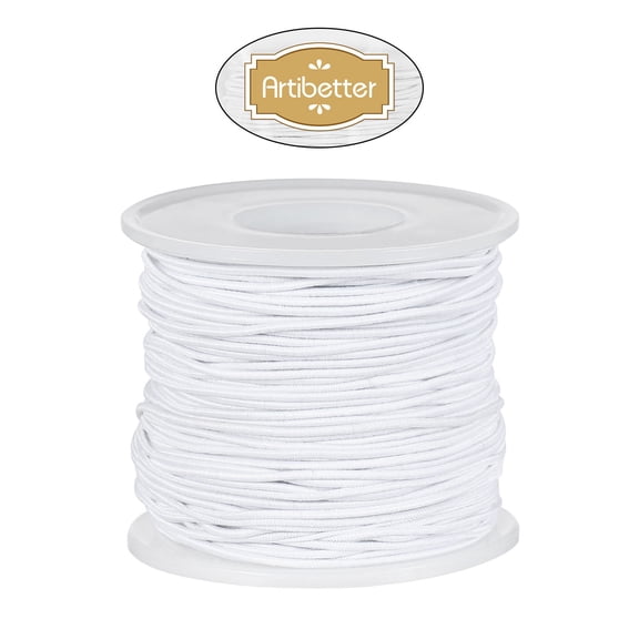 TAILTOSS 54Pcs Hand Braided Cord Stretchy Bracelet String Jewelry Makers White