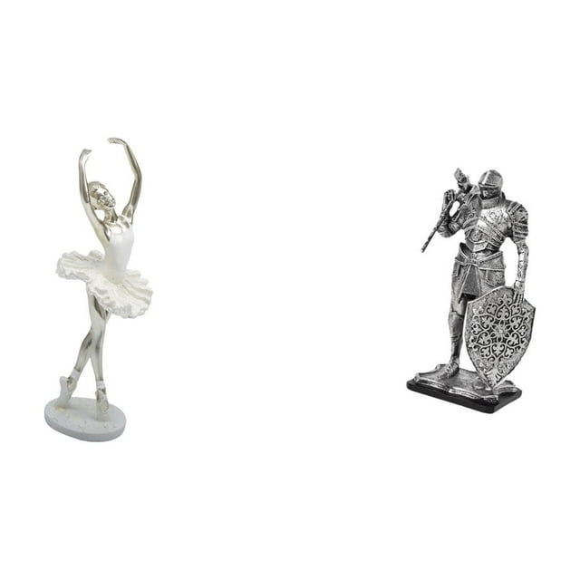 Figura de escritorio de bailarina de ballet, estatua de caballero, adorno de resina, escultura moderna, base estable, ideal para el hogar, la oficina,
