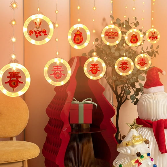 Adorno de luz de carámbano de año Nuevo chino Yinane luz colgante de hadas USB