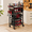 4 Tier Black, variant on SUOERNUO Heavy Duty Rolling Power Tool Organizer Cart, 360 ° Rotating Garage Storage Rack with Wheels, Large Capacity Drill & Battery Holder Utility Shelf for Workshop & Home Organization