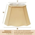 thumbnail image 6 of Royal Designs Flare Bottom Outside Square Bell Lamp Shade, White, 8" x 14" x 11", 6 of 8